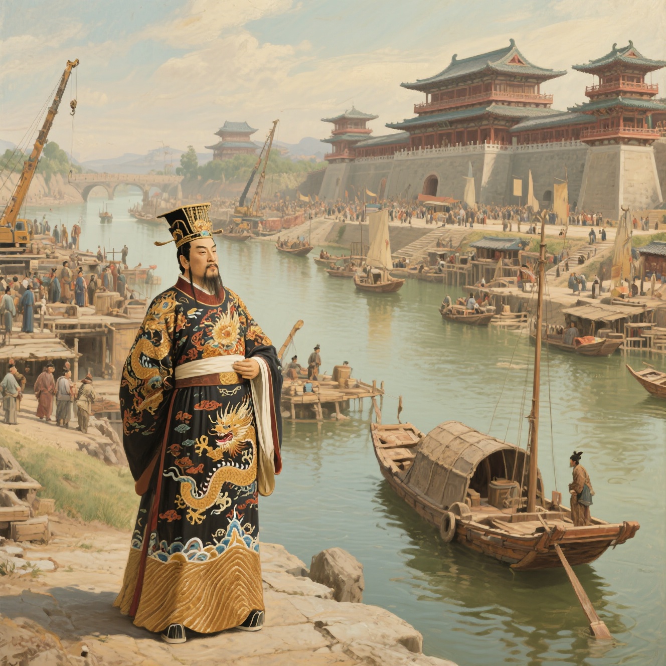 隋炀帝巡视大运河